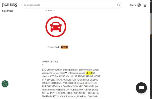Pavilions checkout page showing Pavilions promo code box | Screenshot taken by SimplyCodes community member on Jul 5, 2025