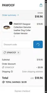 5PAWOOF coupon verification screenshot