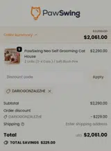 DARIOGONZALEZHE coupon verification screenshot