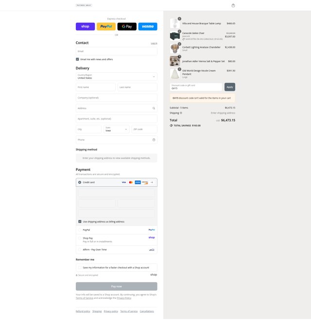 Paynes Gray checkout page showing Paynes Gray promo code box | Screenshot taken by SimplyCodes community member on Sep 7, 2025