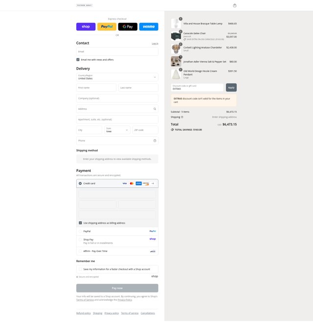 Paynes Gray checkout page showing Paynes Gray promo code box | Screenshot taken by SimplyCodes community member on Sep 7, 2025