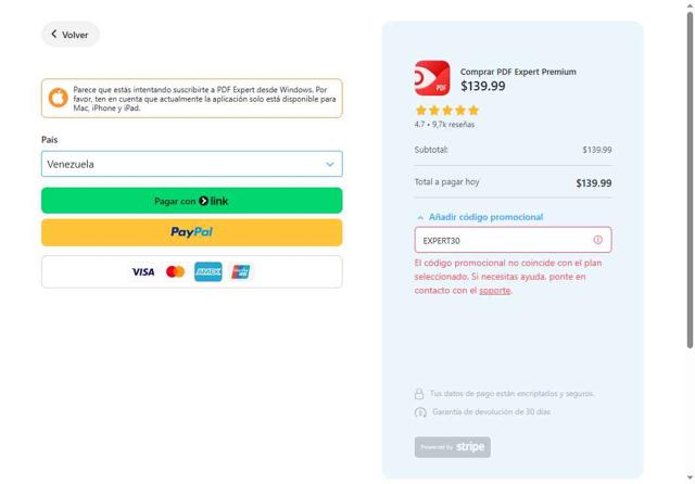 PDF Expert checkout page showing PDF Expert promo code box | Screenshot taken by SimplyCodes community member on May 18, 2025