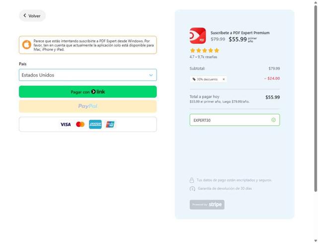 PDF Expert checkout page showing PDF Expert promo code box | Screenshot taken by SimplyCodes community member on Jun 2, 2025