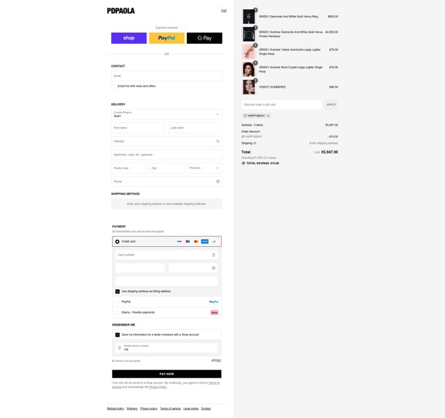 Pd Paola checkout page showing Pd Paola discount code box | Screenshot taken by SimplyCodes community member on Aug 30, 2025