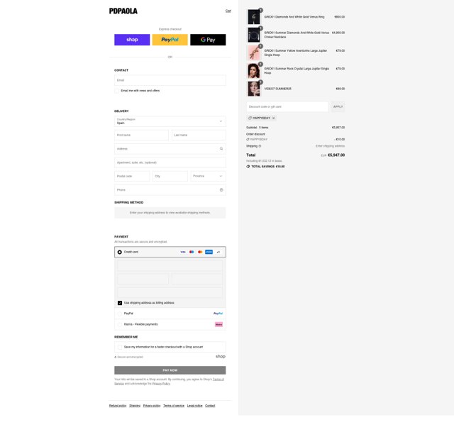 Pd Paola checkout page showing Pd Paola discount code box | Screenshot taken by SimplyCodes community member on Sep 3, 2025