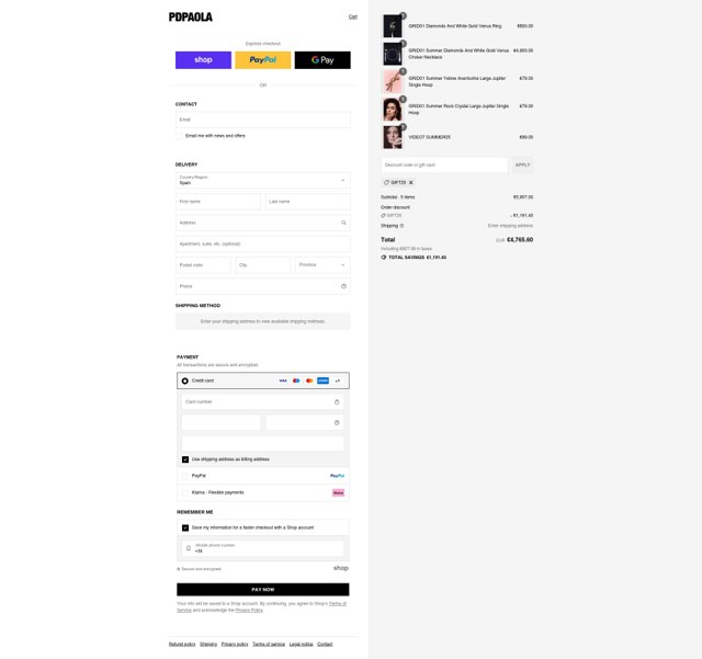 Pd Paola checkout page showing Pd Paola discount code box | Screenshot taken by SimplyCodes community member on Aug 30, 2025