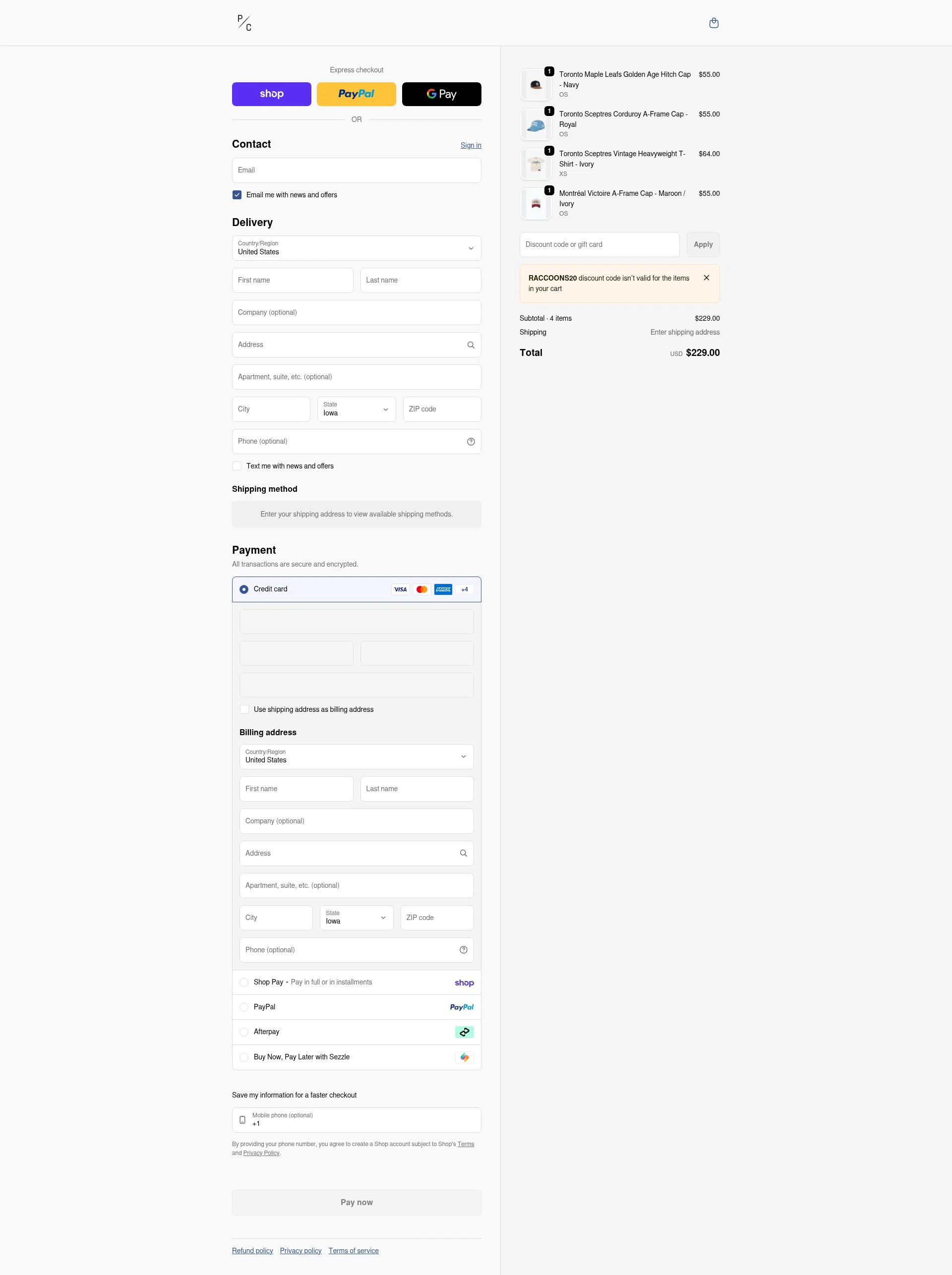 Peace Collective checkout page showing Peace Collective discount code box | Screenshot taken by SimplyCodes community member on Feb 20, 2026