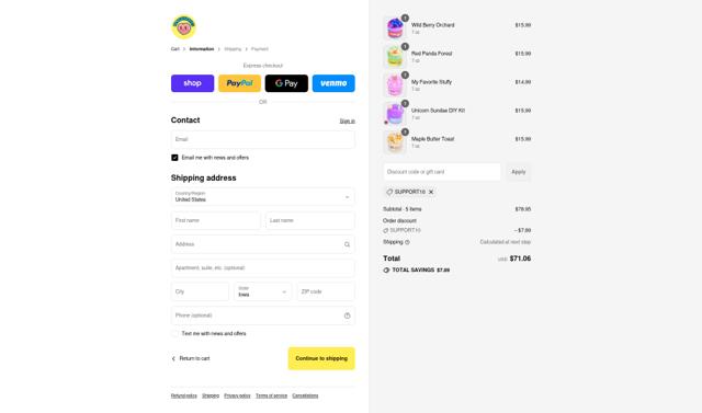 PeachyBbies checkout page showing PeachyBbies discount code box | Screenshot taken by SimplyCodes community member on Sep 16, 2025