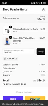 TOPOFF coupon verification screenshot