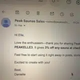 PEAKELLE3 coupon verification screenshot