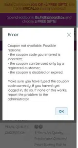 REDTAG coupon verification screenshot