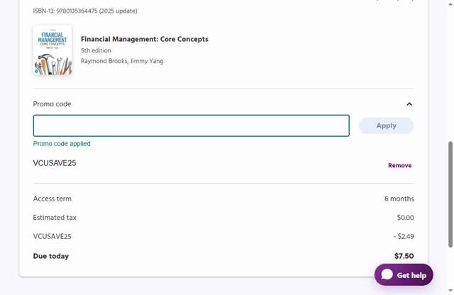Pearson checkout page showing Pearson promo code box | Screenshot taken by SimplyCodes community member on Oct 2, 2025