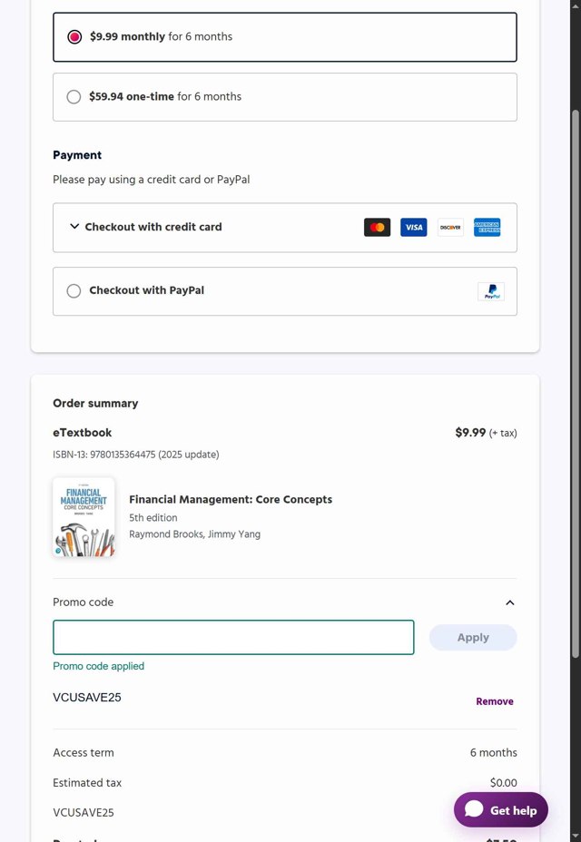 Pearson checkout page showing Pearson promo code box | Screenshot taken by SimplyCodes community member on Sep 2, 2025