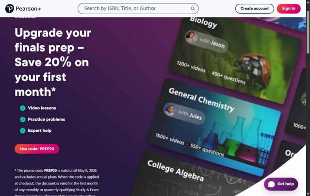 Pearson+ checkout page showing Pearson+ promo code box | Screenshot taken by SimplyCodes community member on Aug 24, 2025
