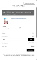 KNOT coupon verification screenshot