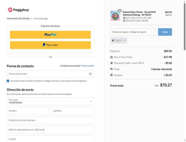 Peggybuy checkout page showing Peggybuy promo code box | Screenshot taken by SimplyCodes community member on Sep 7, 2025