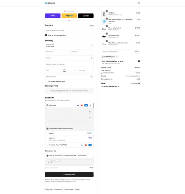 peluva checkout page showing peluva discount code box | Screenshot taken by SimplyCodes community member on Sep 12, 2025