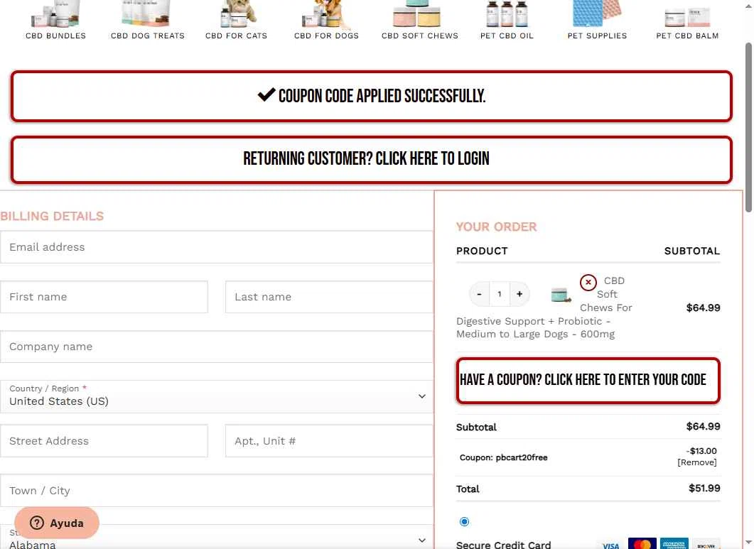 Penelope's Bloom checkout page showing Penelope's Bloom promo code box | Screenshot taken by SimplyCodes community member on Jan 7, 2026