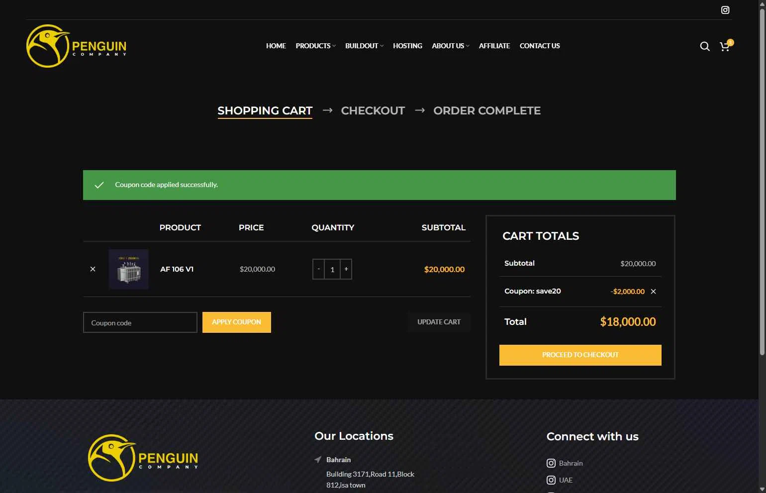 Penguin Company checkout page showing Penguin Company promo code box | Screenshot taken by SimplyCodes community member on Feb 4, 2026