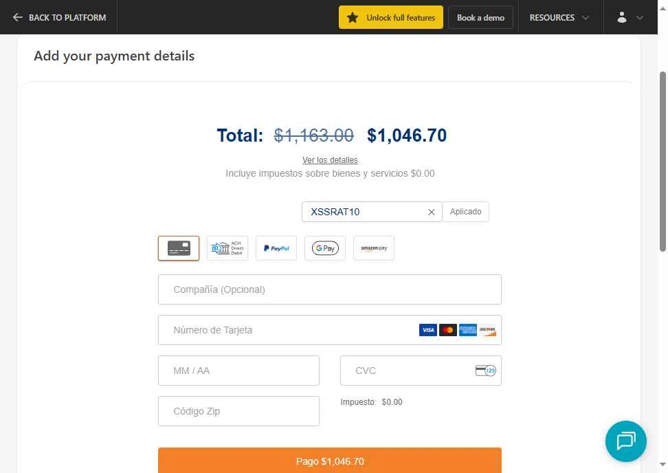 Pentest-Tools.com checkout page showing Pentest-Tools.com promo code box | Screenshot taken by SimplyCodes community member on Oct 13, 2025