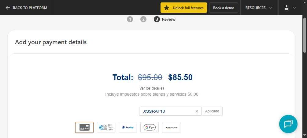 Pentest-Tools.com checkout page showing Pentest-Tools.com promo code box | Screenshot taken by SimplyCodes community member on Sep 14, 2025