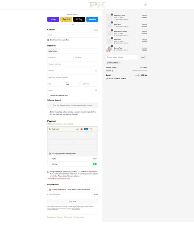 Pepper Home checkout page showing Pepper Home discount code box | Screenshot taken by SimplyCodes community member on Sep 1, 2025