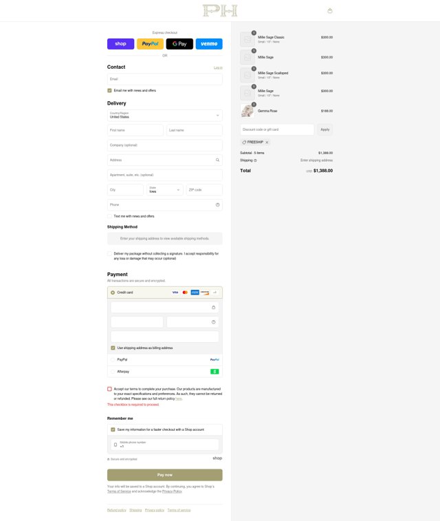 Pepper Home checkout page showing Pepper Home discount code box | Screenshot taken by SimplyCodes community member on Sep 6, 2025