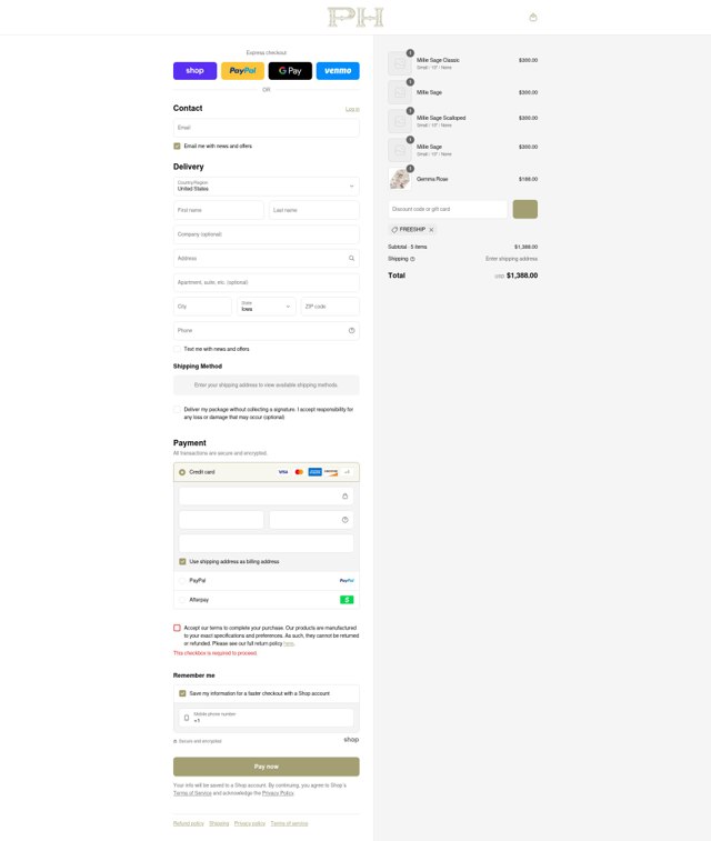 Pepper Home checkout page showing Pepper Home discount code box | Screenshot taken by SimplyCodes community member on Sep 1, 2025