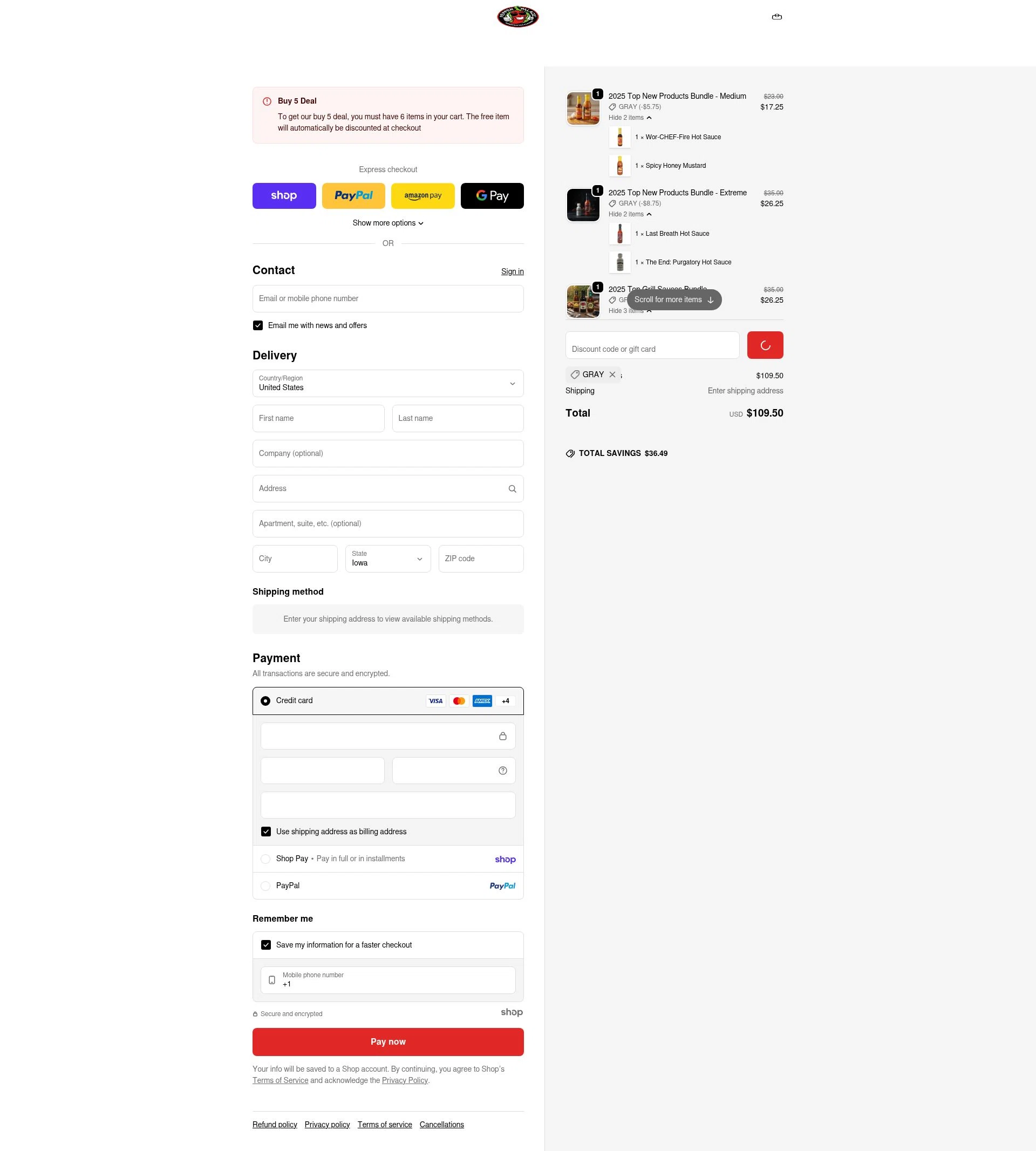 Pepper Palace checkout page showing Pepper Palace discount code box | Screenshot taken by SimplyCodes community member on Jan 21, 2026