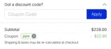 Peptira coupon verification screenshot
