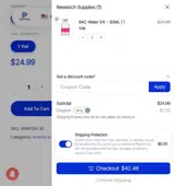 Peptira coupon verification screenshot