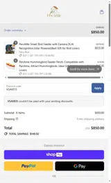 VSAVE15 coupon verification screenshot