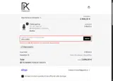 WELCOME5 coupon verification screenshot