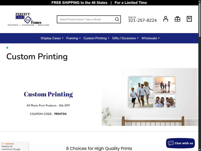 Perfect Cases and Frames checkout page showing Perfect Cases and Frames coupon code box | Screenshot taken by SimplyCodes community member on May 31, 2025