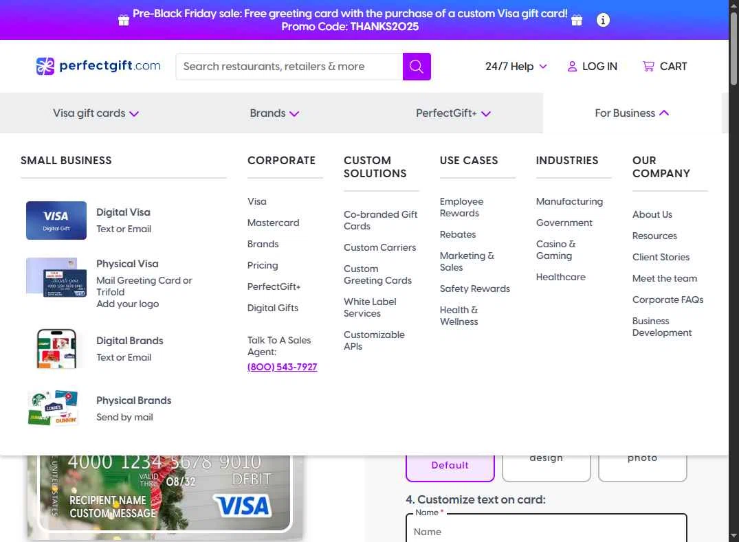 Perfect Gift checkout page showing Perfect Gift promo code box | Screenshot taken by SimplyCodes community member on Nov 25, 2025