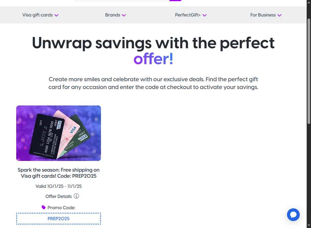 Perfect Gift checkout page showing Perfect Gift promo code box | Screenshot taken by SimplyCodes community member on Oct 10, 2025