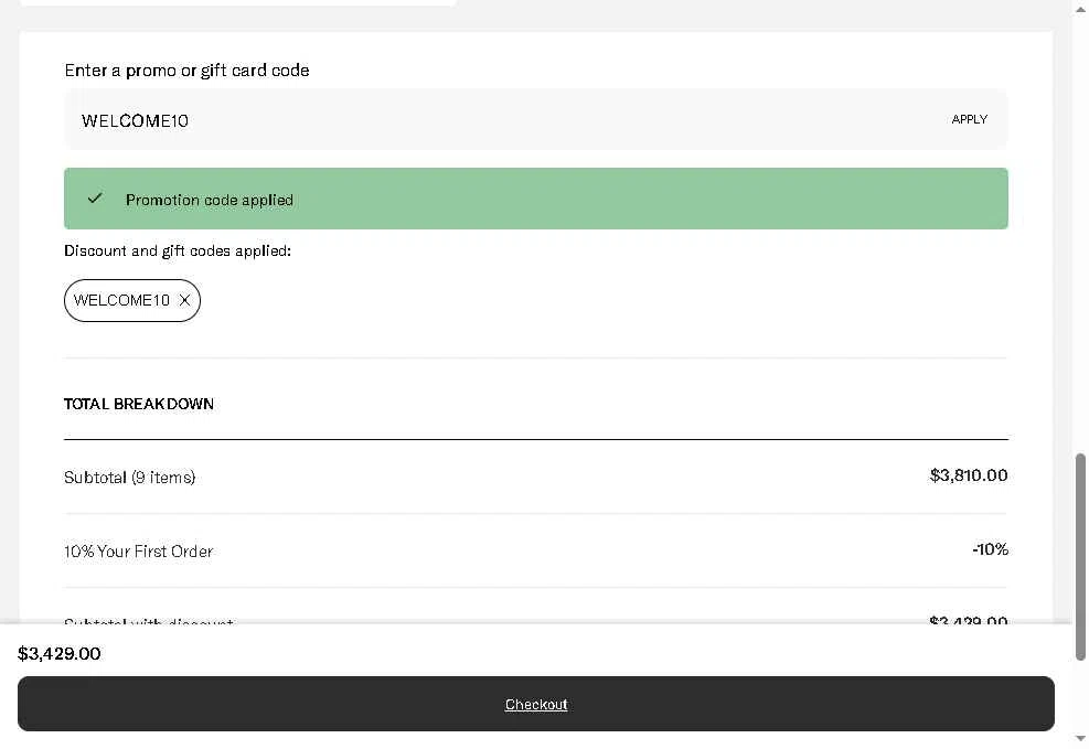 Perfect Moment checkout page showing Perfect Moment promo code box | Screenshot taken by SimplyCodes community member on Nov 19, 2025