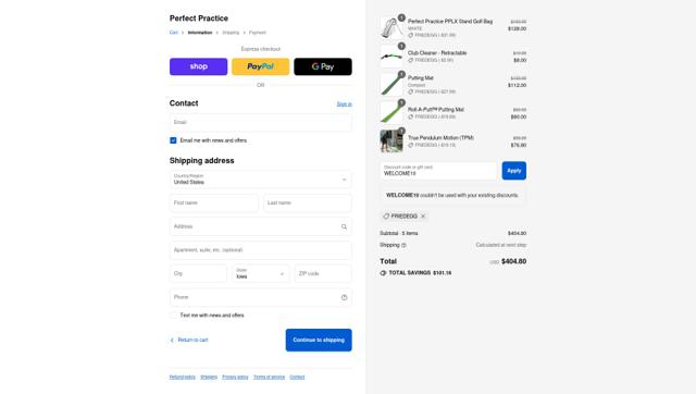 Perfect Practice checkout page showing Perfect Practice discount code box | Screenshot taken by SimplyCodes community member on Sep 9, 2025