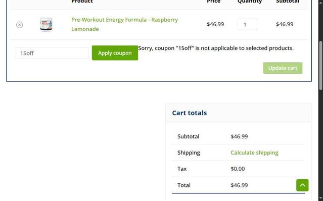 Performance Inspired checkout page showing Performance Inspired coupon code box | Screenshot taken by SimplyCodes community member on Jul 19, 2025