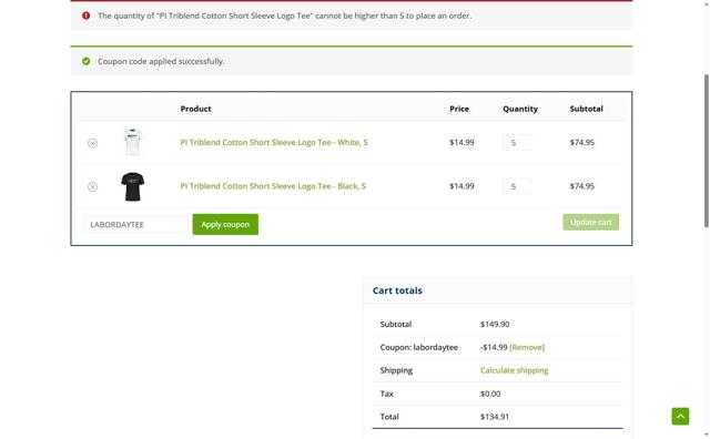 Performance Inspired checkout page showing Performance Inspired coupon code box | Screenshot taken by SimplyCodes community member on Aug 29, 2025
