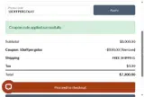 Pergola Depot coupon verification screenshot