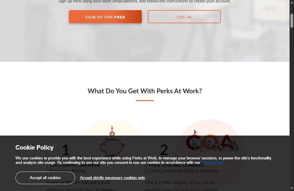 Perks At Work checkout page showing Perks At Work promo code box | Screenshot taken by SimplyCodes community member on Jan 31, 2026