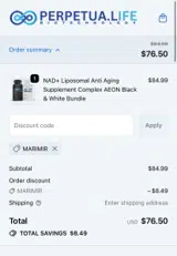 MARIMIR coupon verification screenshot