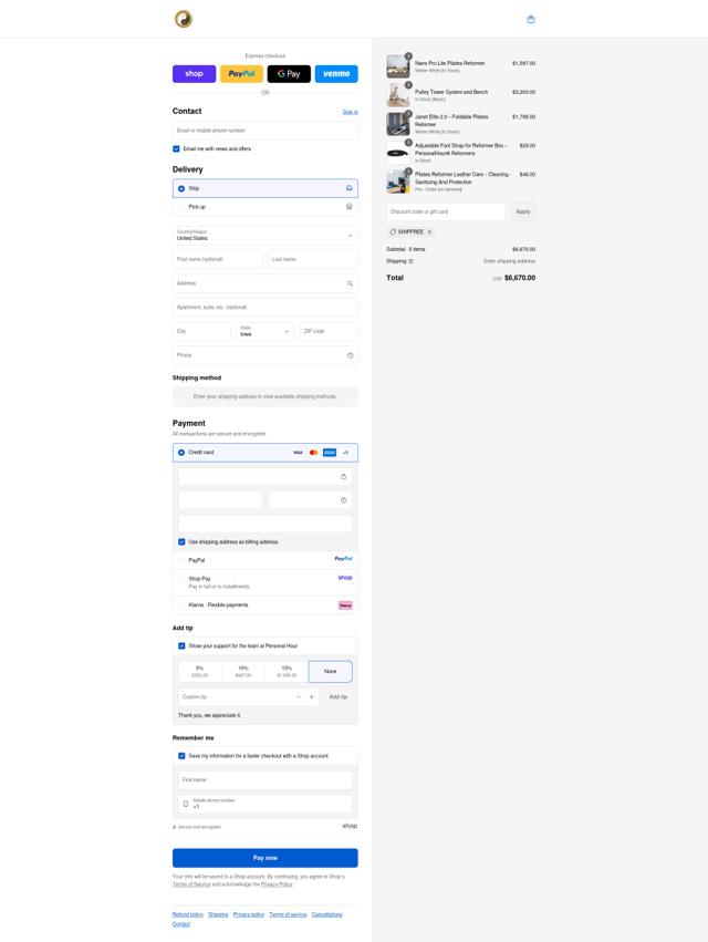Personal Hour checkout page showing Personal Hour discount code box | Screenshot taken by SimplyCodes community member on Sep 11, 2025