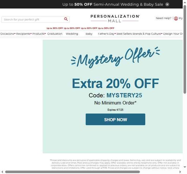 Personalization Mall checkout page showing Personalization Mall coupon code box | Screenshot taken by SimplyCodes community member on May 15, 2025