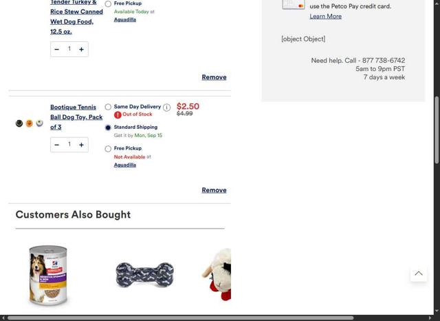 Petco checkout page showing Petco promo code box | Screenshot taken by SimplyCodes community member on Sep 8, 2025