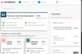Peterson's College coupon verification screenshot