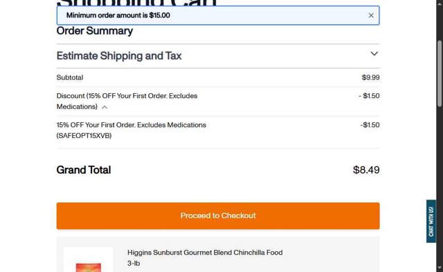 PetFlow checkout page showing PetFlow promo code box | Screenshot taken by SimplyCodes community member on Jul 23, 2025