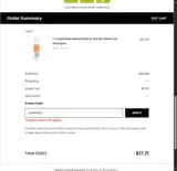 SAVE40SY coupon verification screenshot
