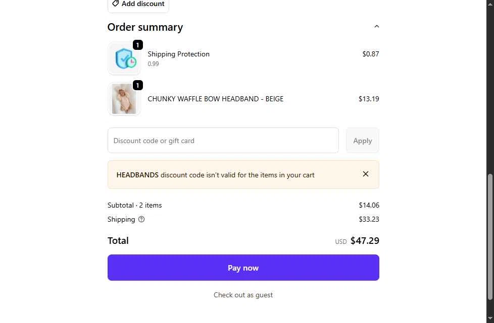 Petite Co au checkout page showing Petite Co au promo code box | Screenshot taken by SimplyCodes community member on Feb 10, 2026